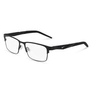 Nike 8154 Black Rectangle Eyeglasses for Women, Metal frame