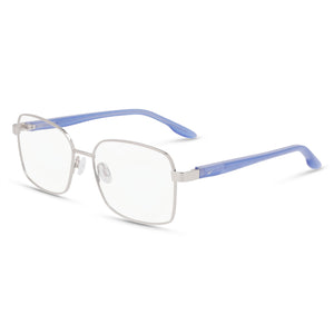Nike 8401 Blue Rectangle Eyeglasses for Women, Metal frame