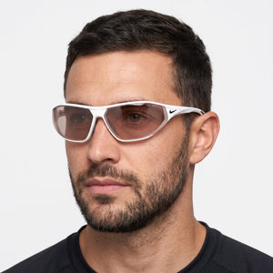 Nike Aero Swift DQ0992 White Sunglasses Men — lifestyle wear, coastal walks and seaside afternoons
