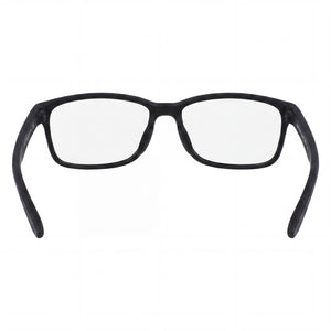 Nike Classic Rectangle Eyeglasses Unisex — side view, Black Acetate temples