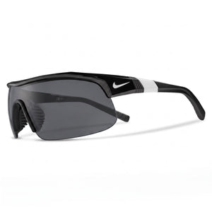 Nike Comtemporary Black Shield Sunglasses for Men, Silver lens
