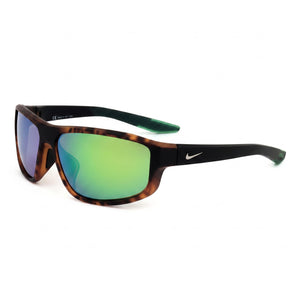 Nike DJ0803 220 Brown Shield Unisex Sunglasses, Green Mirror lens