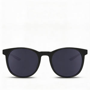 Nike DJ9920 Round Sunglasses Unisex — side view, Non-Polarized Black lens