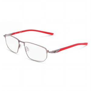 Nike 6067 Silver Rectangle Eyeglasses for Men, Metal frame