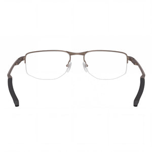 Oakley Ox3035 Addams 0.5 Rectangle Eyeglasses Men — side view, Gold Metal temples