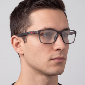 Oakley Ox8032 Hex Jector Rectangle Eyeglasses for Unisex — interior view, Plastic demo lenses