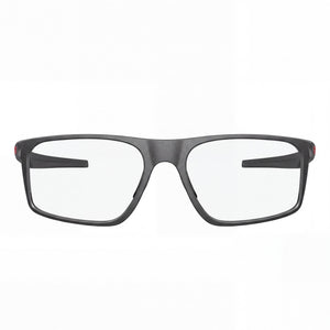 Oakley Ox8183 Bat Flip Rectangle Eyeglasses for Men — front view, Plastic