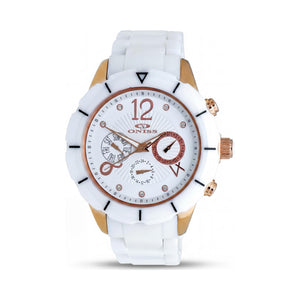 Oniss ARUBA ON7200 White Dial Stainless Steel Men's Watch, 42mm