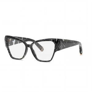 Philipp Plein Black Cat Eye Eyeglasses for Men, Acetate frame