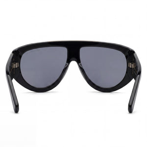 Philipp Plein SPP127M Aviator Sunglasses Men — side view, Non-Polarized Smoke Mirror Silver lens