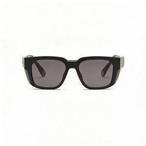 Philipp Plein Spp130m Rectangle Sunglasses for Men — front view, Acetate frame