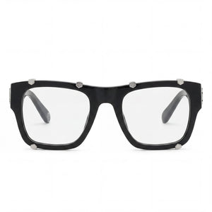 Philipp Plein VPP042W Rectangle Eyeglasses Unisex — front view, Acetate