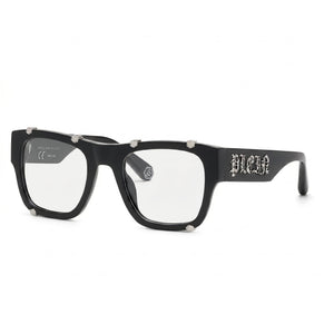 Philipp Plein VPP042W Black Square Eyeglasses Unisex, Acetate frame