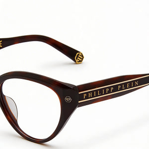 Philipp Plein VPP052 Cat Eye Eyeglasses for Women — front view, Plastic