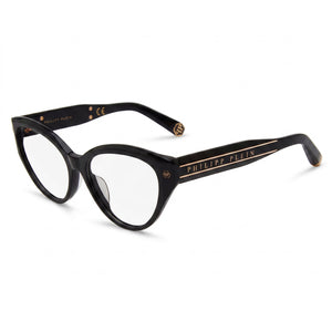 Philipp Plein VPP052M Black Rectangle Eyeglasses for Women, Acetate frame