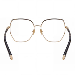Philipp Plein Vpp054s Cat Eye Eyeglasses Men — side view, Black Metal temples