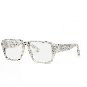 Philipp Plein VPP081 Beige Rectangle Eyeglasses for Women, Plastic frame