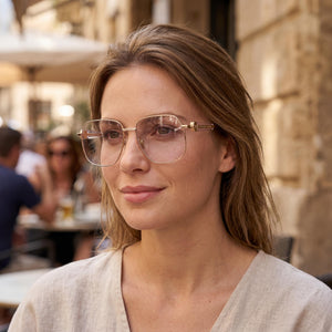 Philipp Plein Vpp126s Gold Eyeglasses Women — lifestyle wear, office and screen work