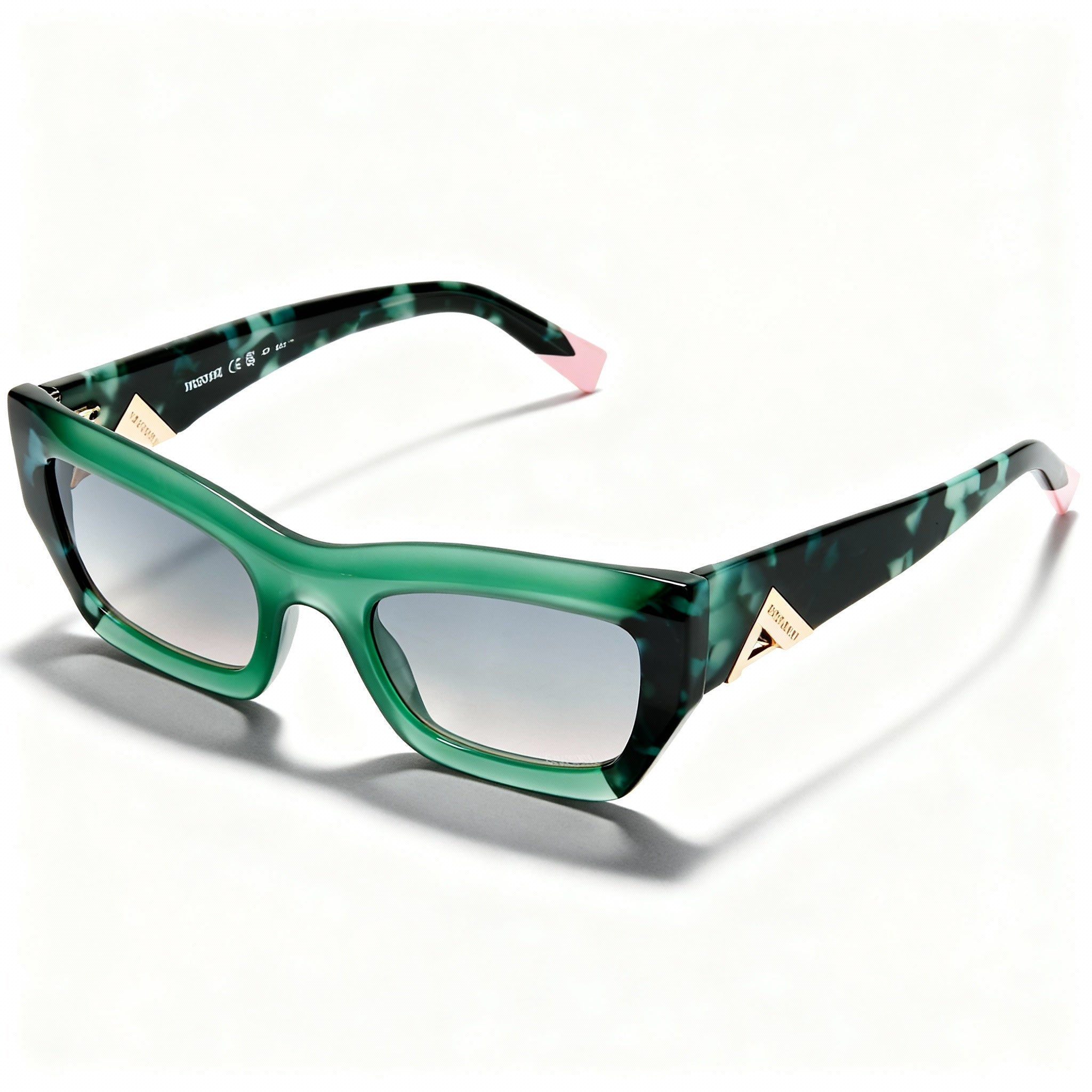 Missoni Seasonal Unisex Acetate Green Pink Havana Green Lens UV Protection Non-Polarized Sunglasses 53-22-145