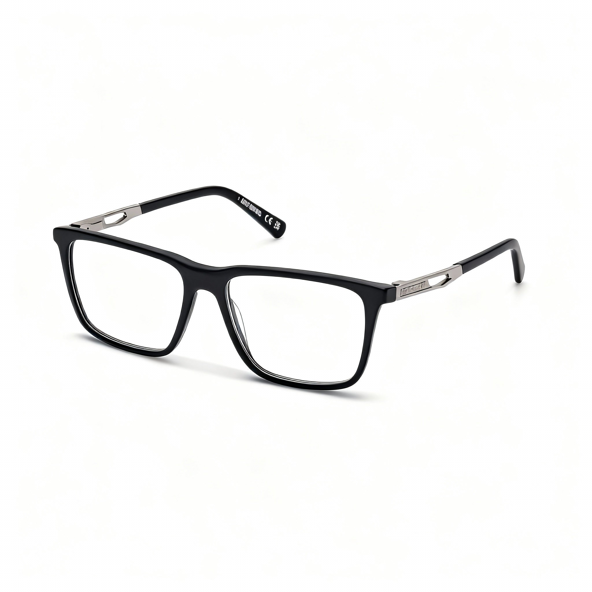 Harley-Davidson HD50025 Men's Rectangular Eyeglasses, Matte Black, Multicoloured Composite Lenses, 16-145mm