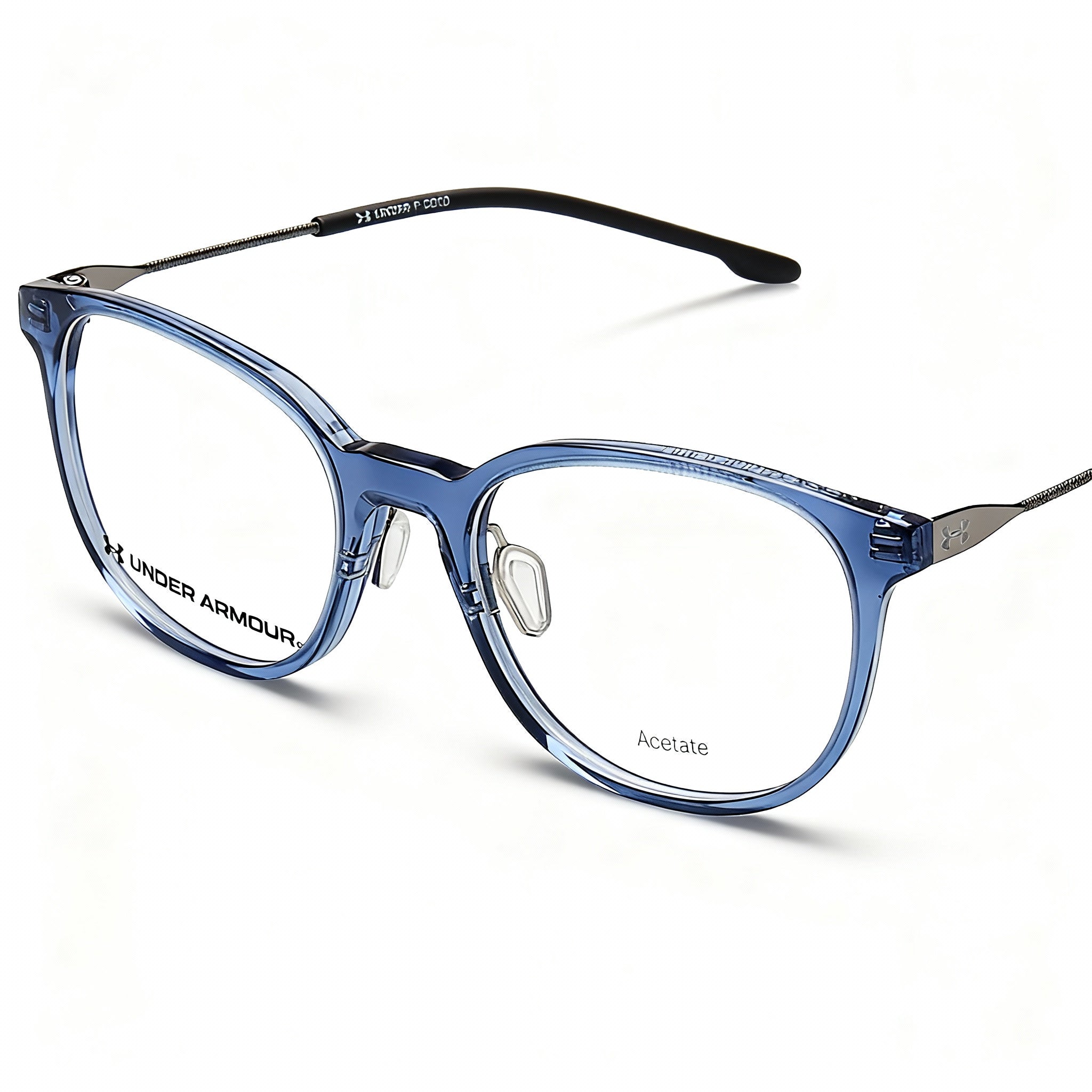 Under Armour UA 5033/G Women's Rectangular Acetate Full-Rim Optical Frames Blue Crystal 51mm