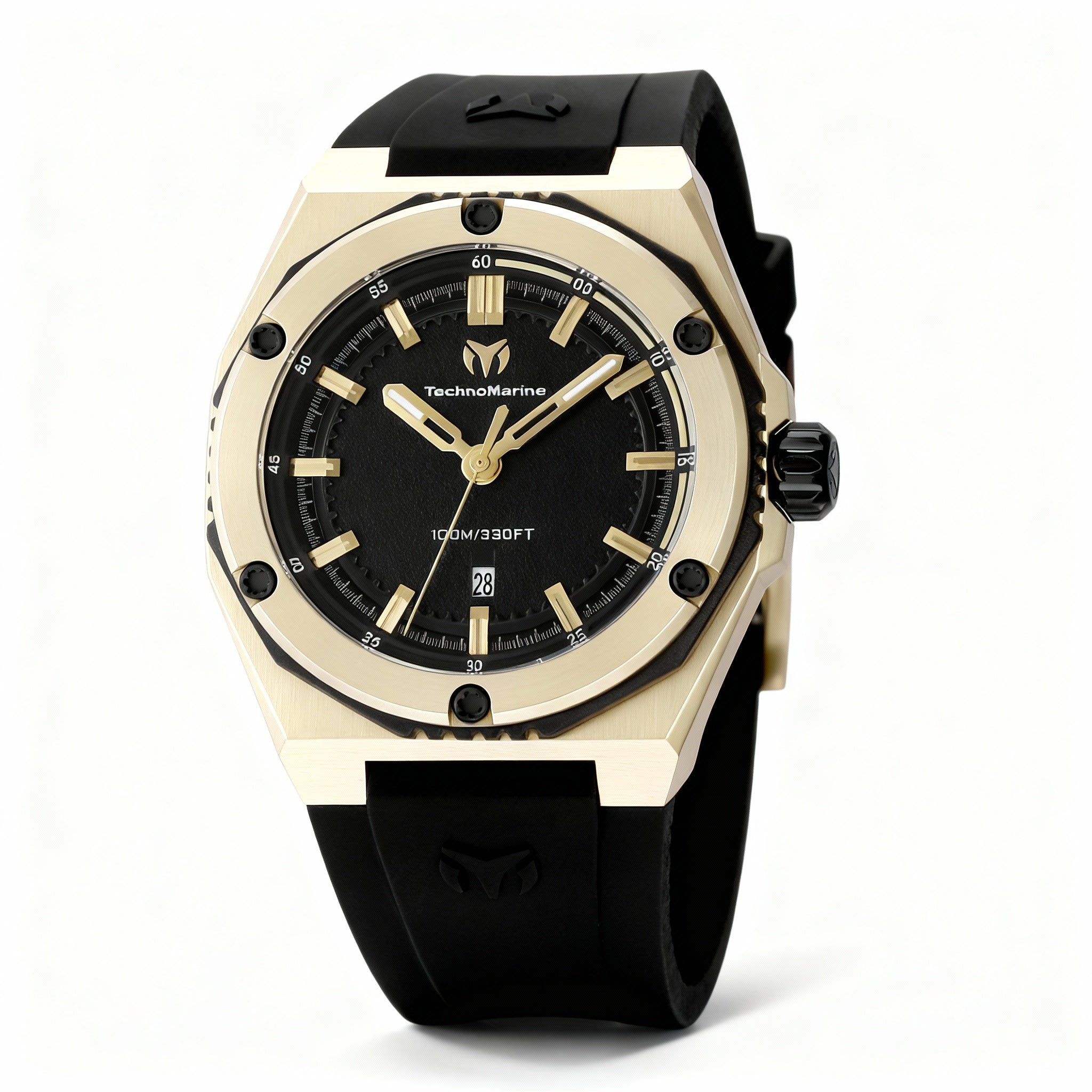 TechnoMarine CORAL - Legacy TM-416064 Unisex 45mm Stainless Steel Black Dial Quartz 10 Bar Water Resistant Watch