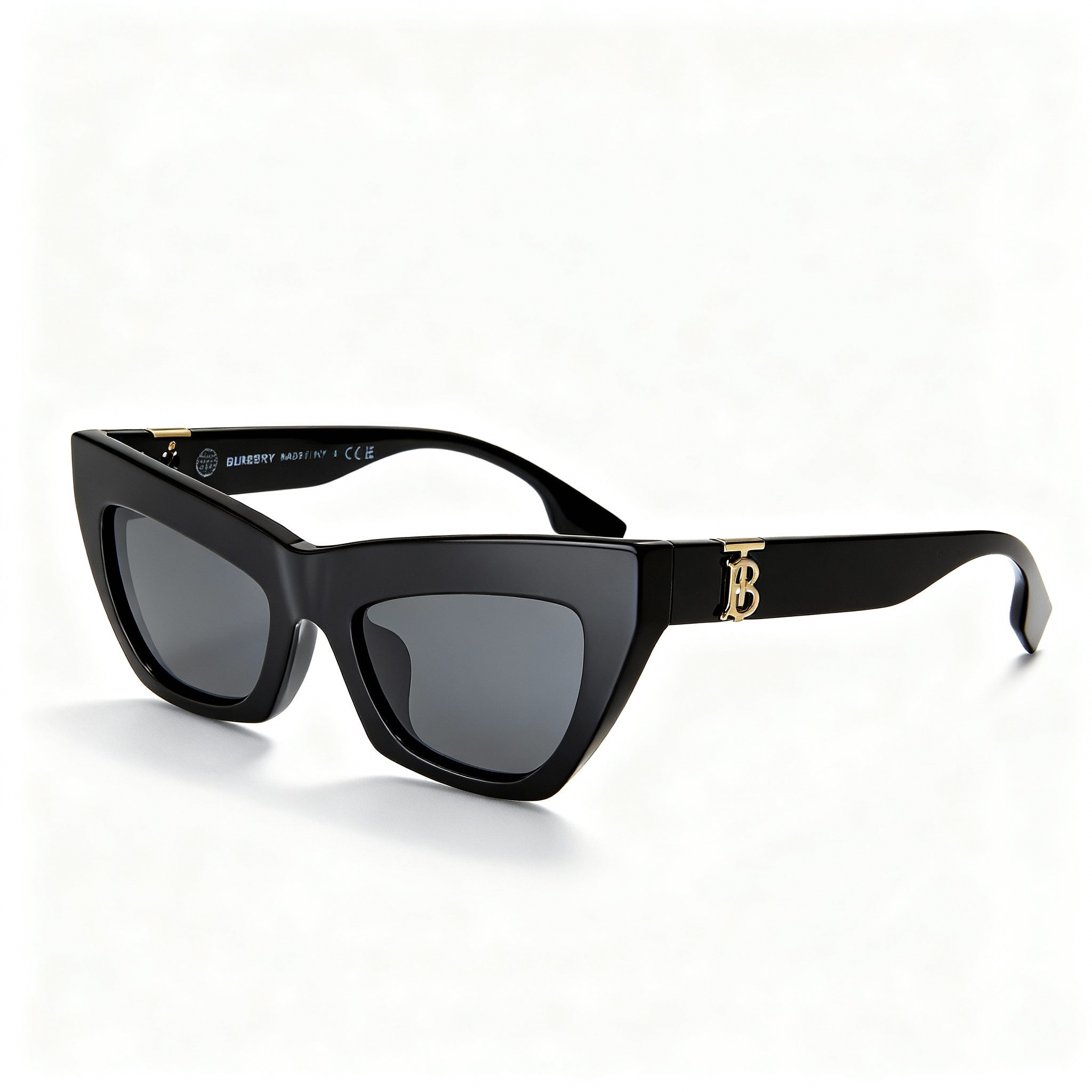 BURBERRY BE 4405F Men's Contemporary Lightweight Titanium Black Dark Grey Frame Grey UV Non-Polarized Lenses 51mm