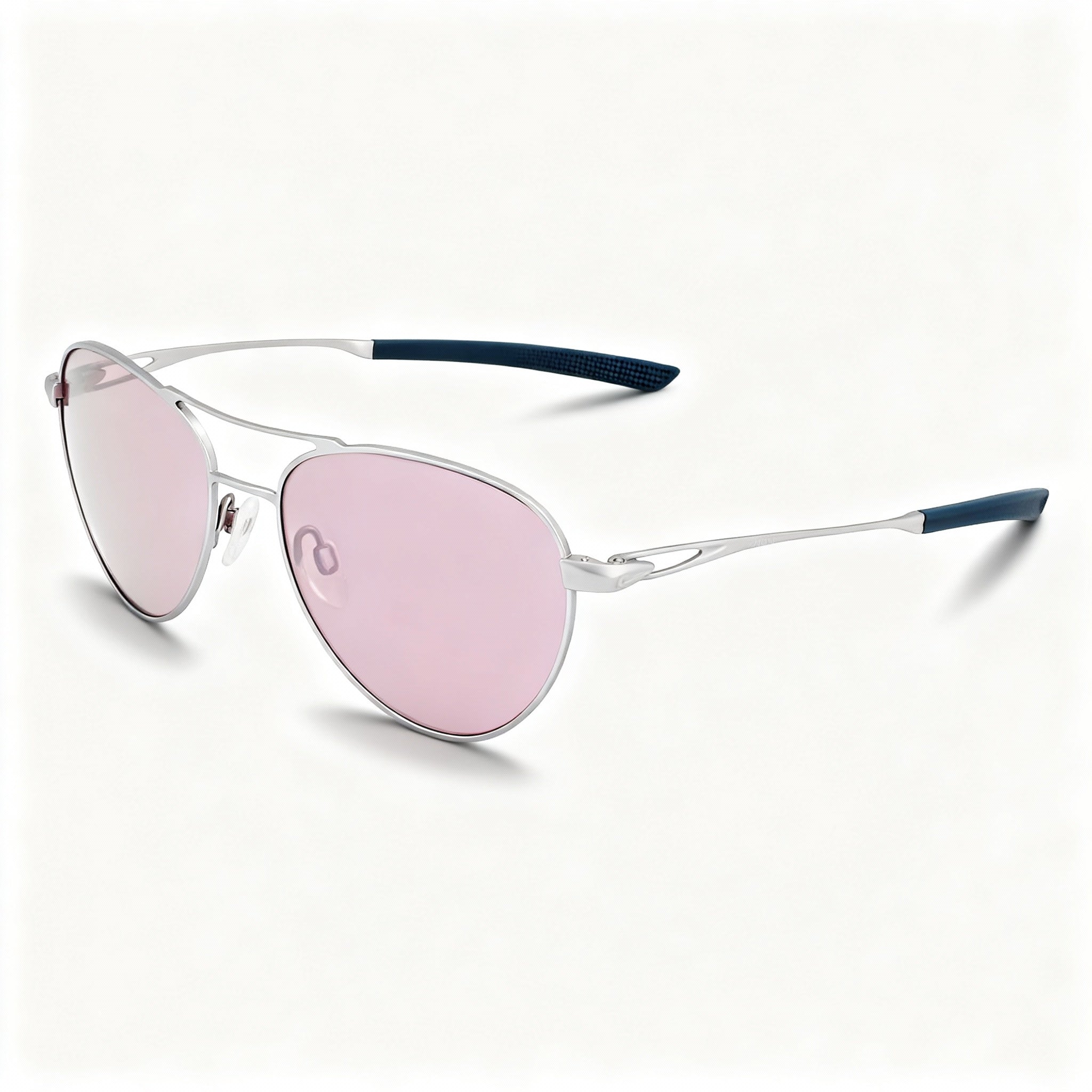 Nike Ace Driver I E Ev24042 Men's Aviator Titanium Sunglasses Satin Silver / Course Tint 59mm