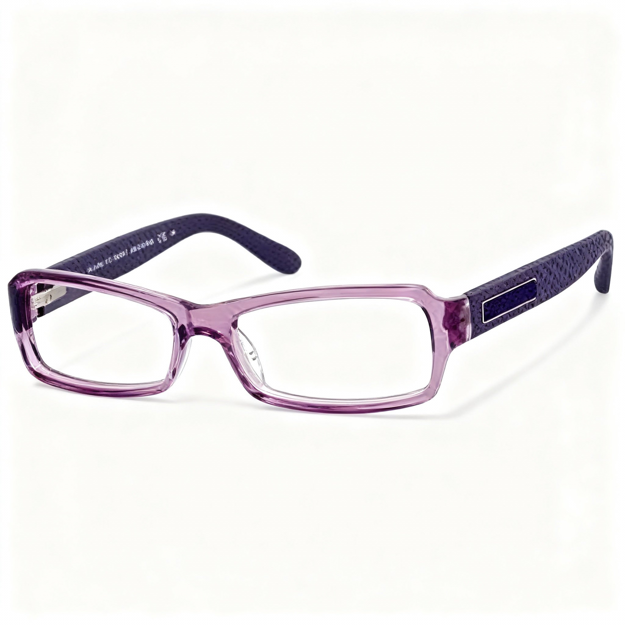 Marc Jacobs Modern Women's Acetate Prescription Eyeglasses Frame, Transparent Violet, Clear Lens, 52-15-140
