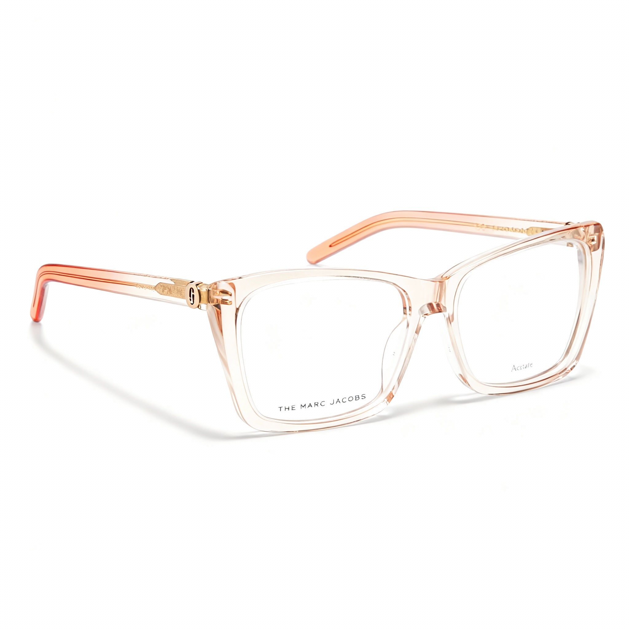 Marc Jacobs Marc 598 Women's Transparent Beige Plastic Optical Frames with Orange Beige Lenses 54mm
