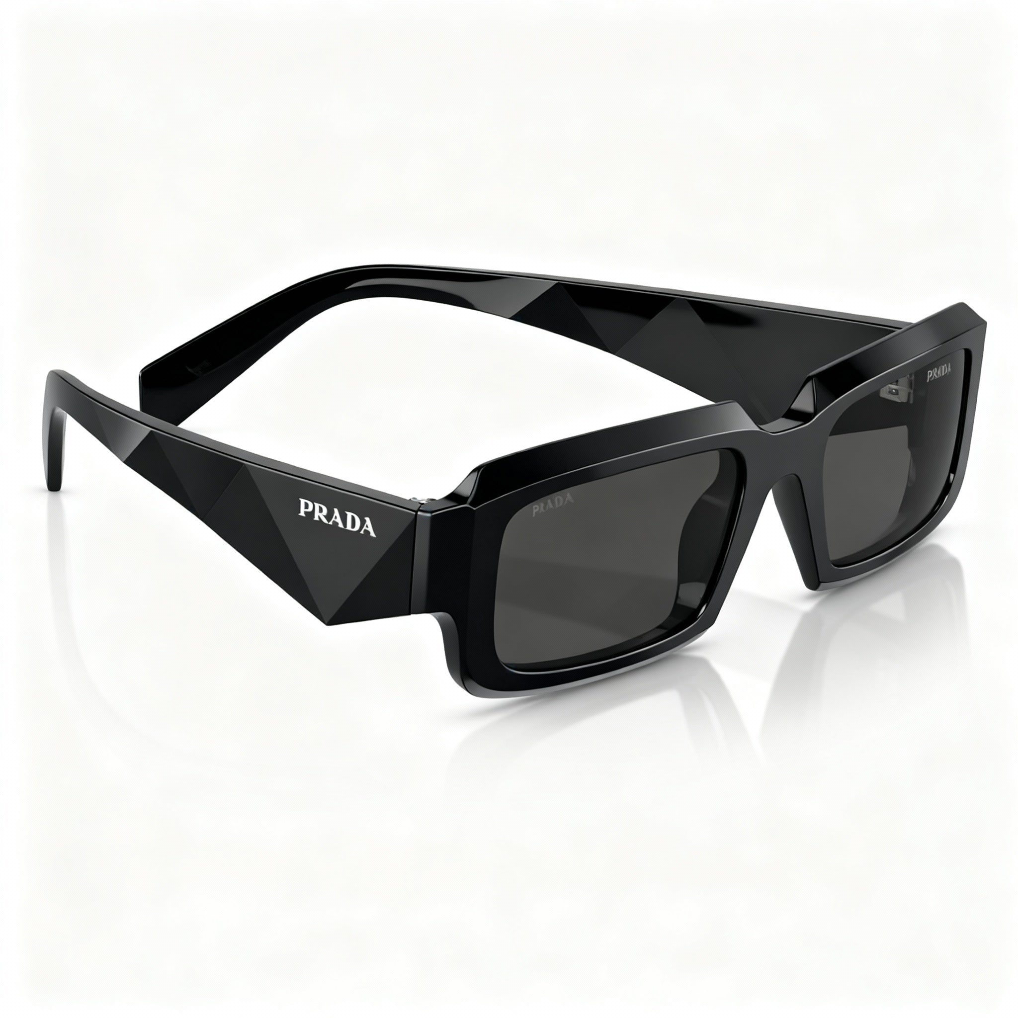 Prada Pr 27zs Unisex Multi-coloured Acetate Frame Dark Grey Non-Polarized Sunglasses 54-21-145