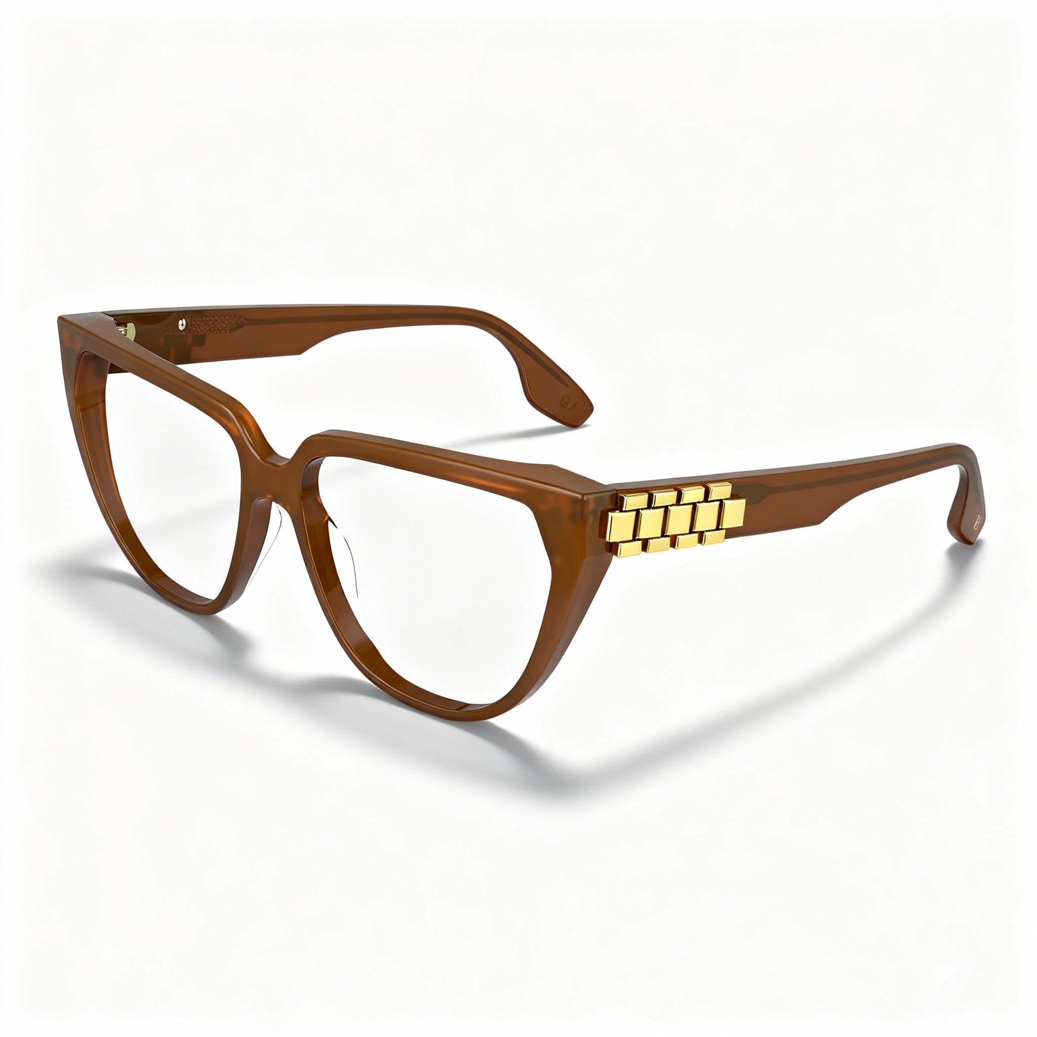 Victoria Beckham Modern Women's Caramel Acetate Frame Eyeglasses with Non-Polarized 54mm Lenses