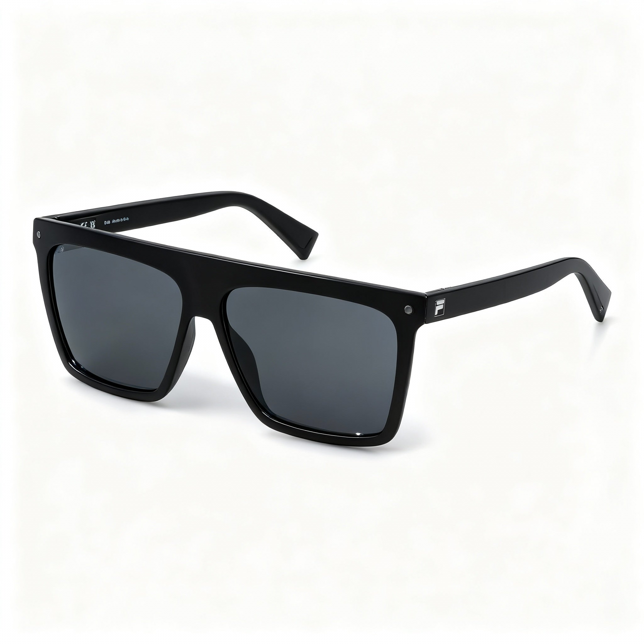 Fila Men's Casual Sunglasses - Injected Matte Black Frame, Smoke Polycarbonate Non-Polarized Lenses, 60mm