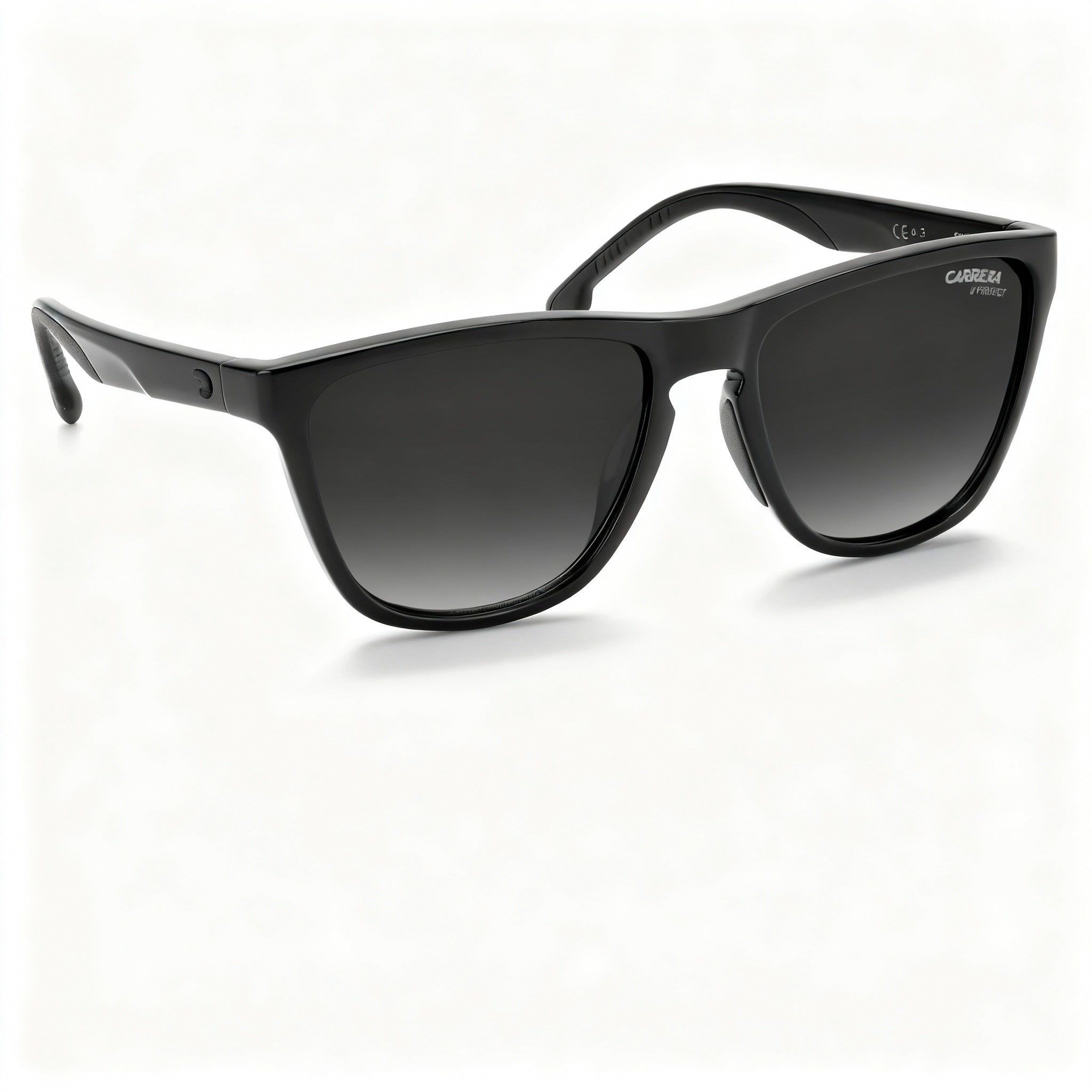 Carrera 8058/S Classic Unisex Sunglasses, Black Injection Propionate Frame, Dark Grey Shaded Non-Polarized Lenses, UV Protected 56mm