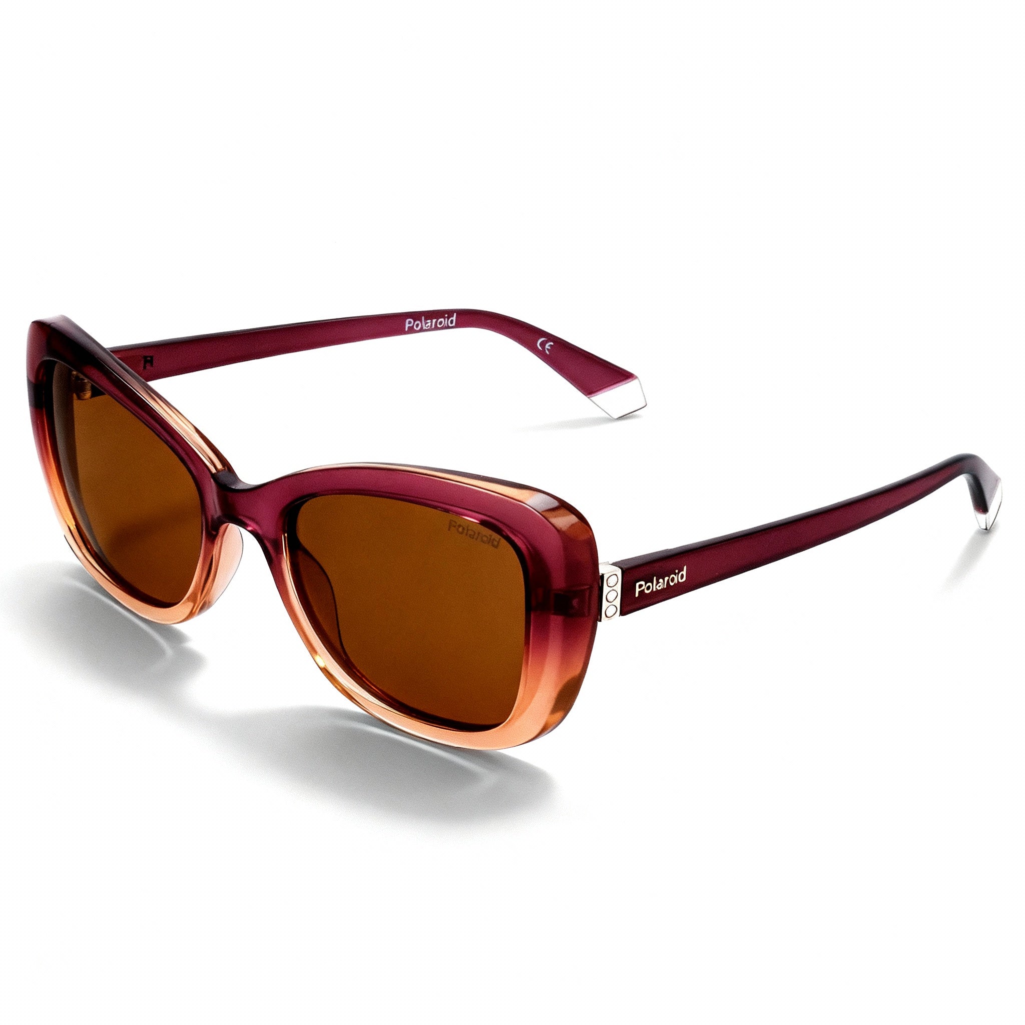 Polaroid PLD 4132/S/X Women's Butterfly Non-Polarized Sunglasses, Violet Beige Plastic Frame 53mm