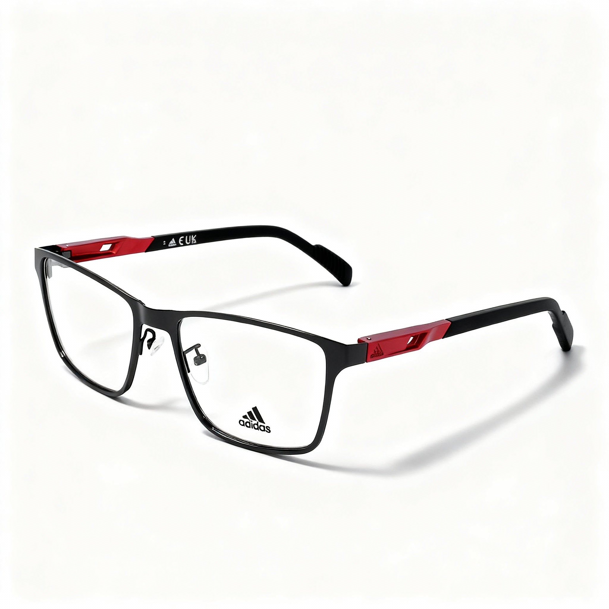 Adidas Sp5021 Men’s Polarized Metal Eyeglasses – Gunmetal Frame, Clear Polycarbonate Lens, Size 54-18-140