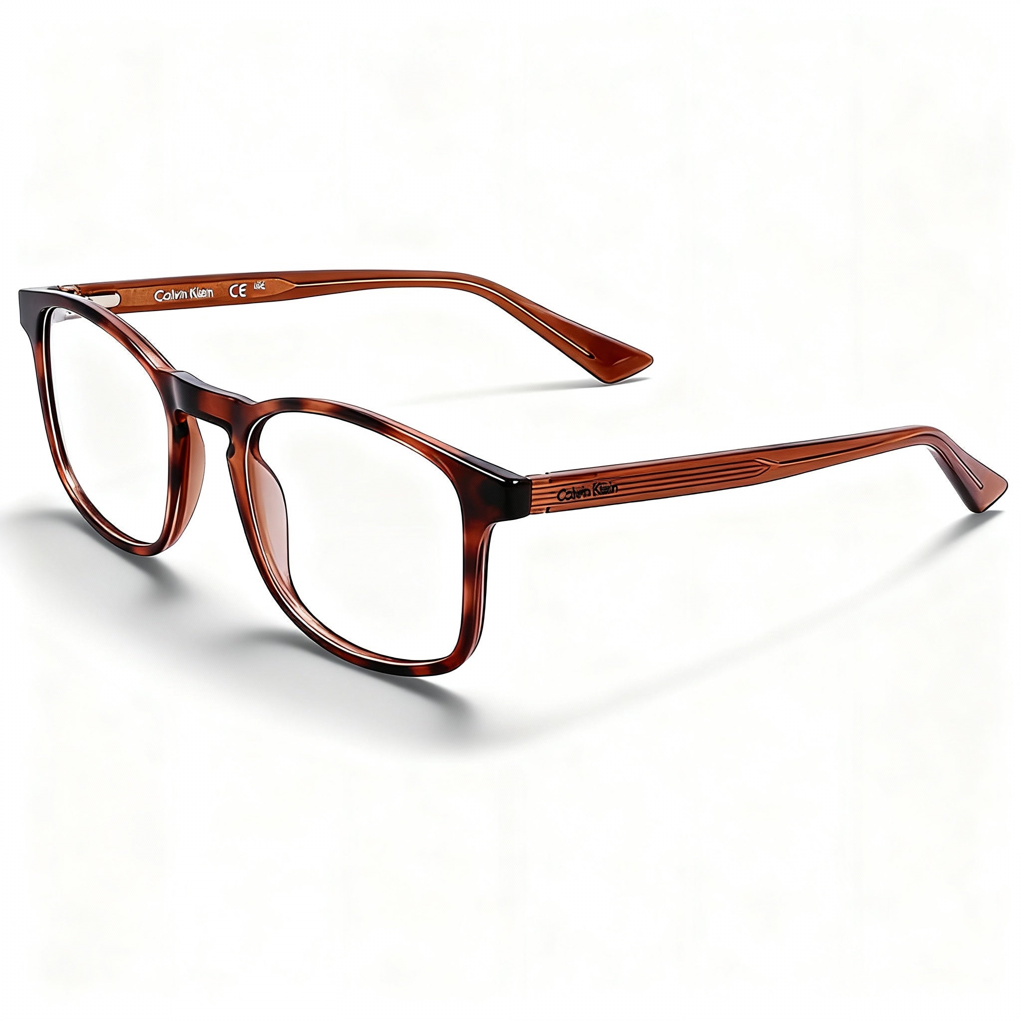 Calvin Klein Ck23517 Unisex Metal Frame Polycarbonate Polarized Lenses Havana Designer Sunglasses 52mm