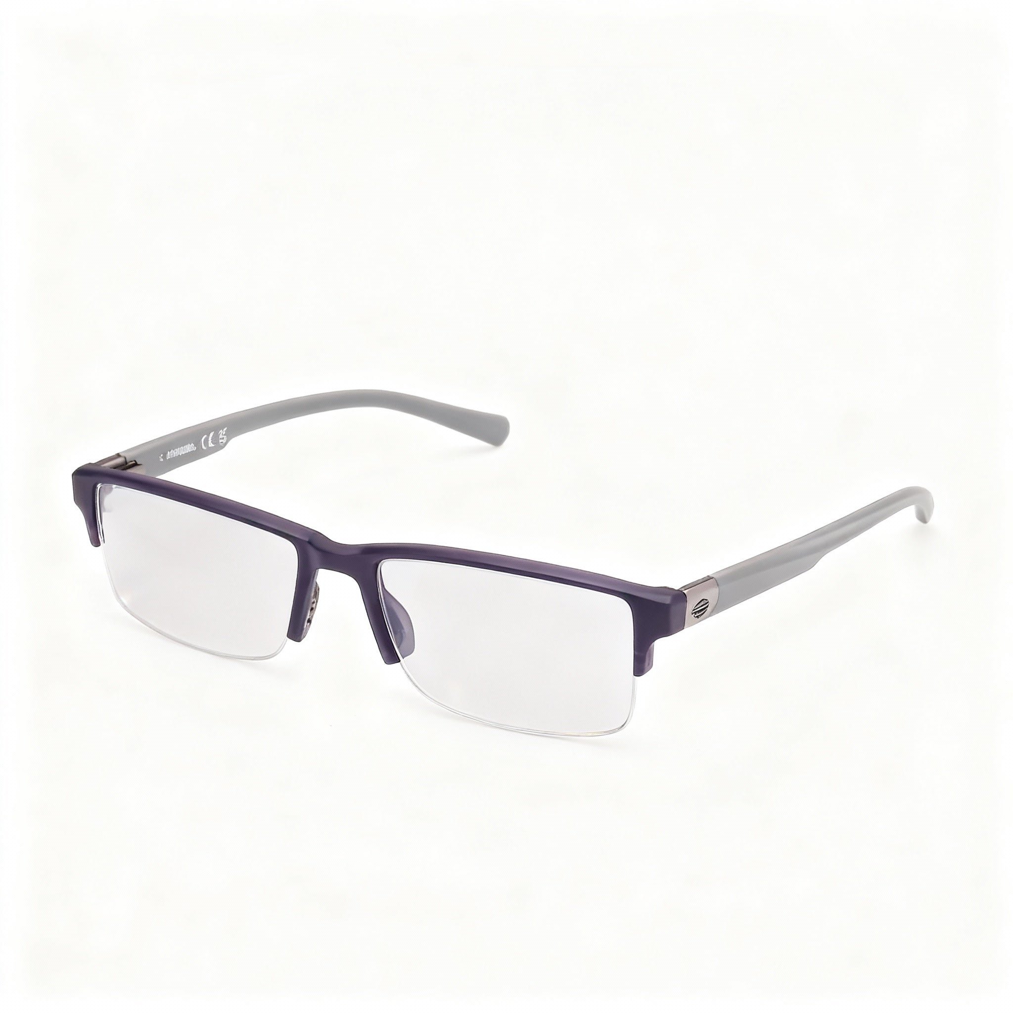 Harley-Davidson Authentic Men's Prescription Optical Eyeglasses, featuring Gray Frame Material & Matte Blue Finish