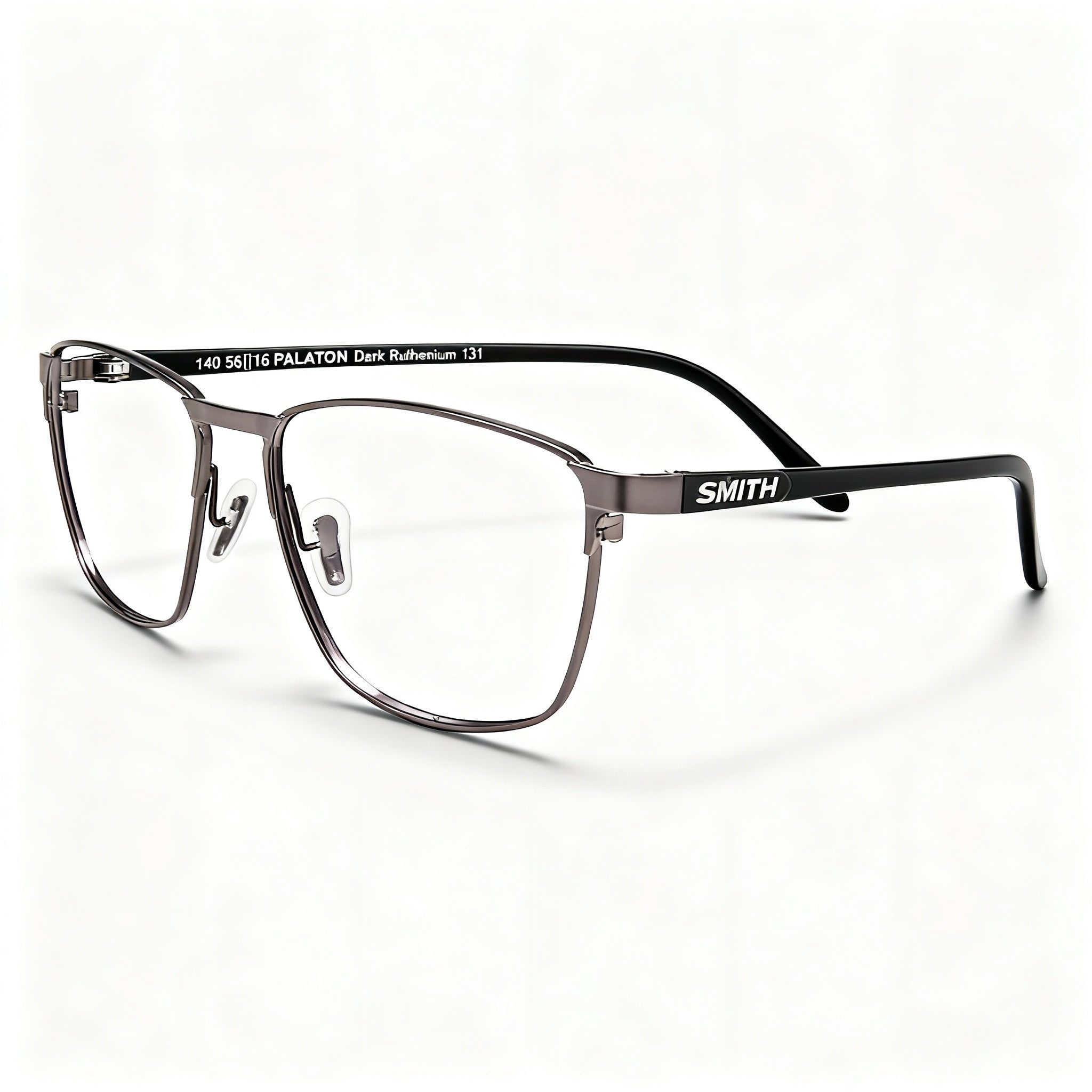 SMITH RALSTON V81 Men's Square Full Rim Metal Eyeglasses Dark Ruthenium Black Clear Lens 56mm