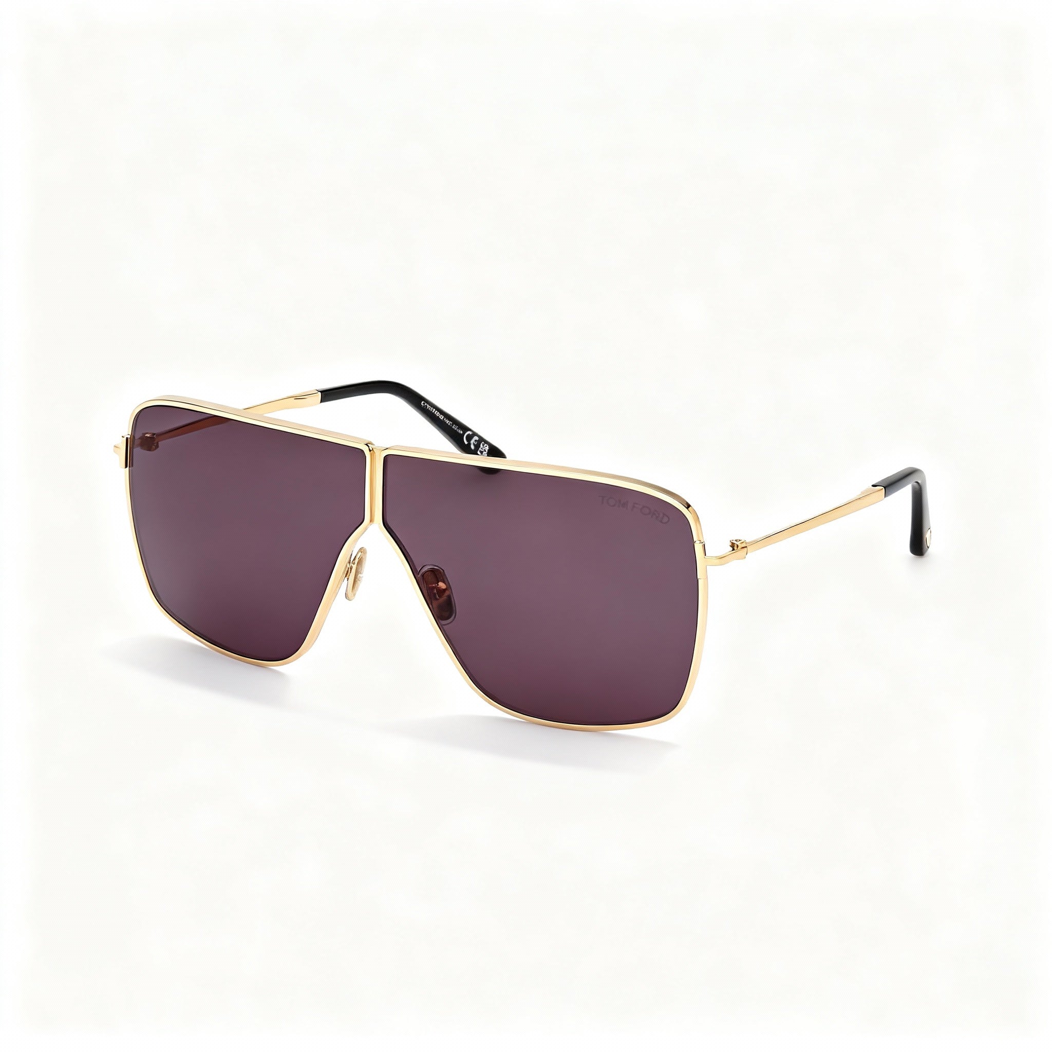 Tom Ford Classic Unisex Polarized UV Protection Sunglasses, Shiny Deep Gold Smoke Frame, Smoked Lenses