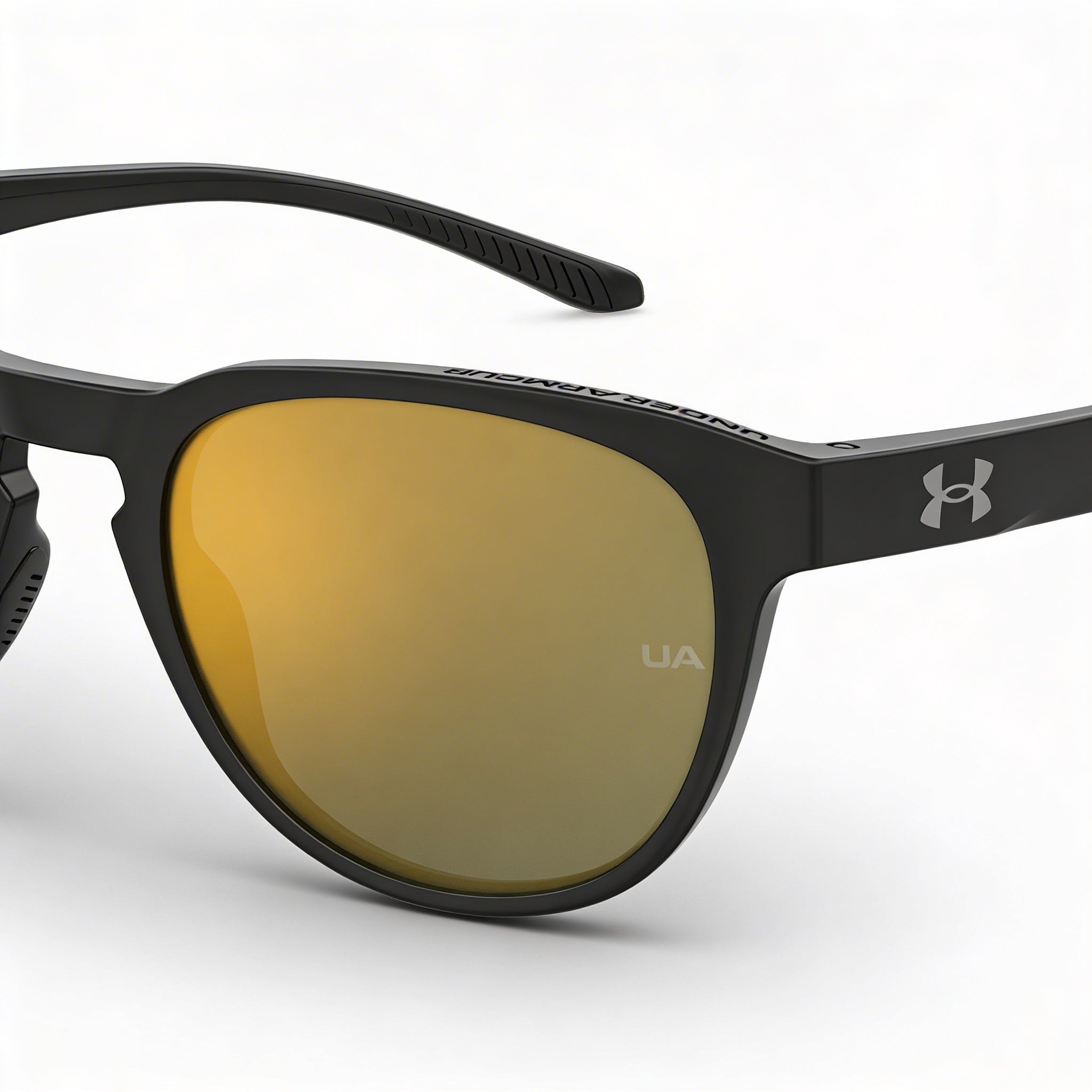 Under Armour Classic Men's ECO CO-POLYESTER UV Protected Sunglasses in Black Multilayer Gold 53mm