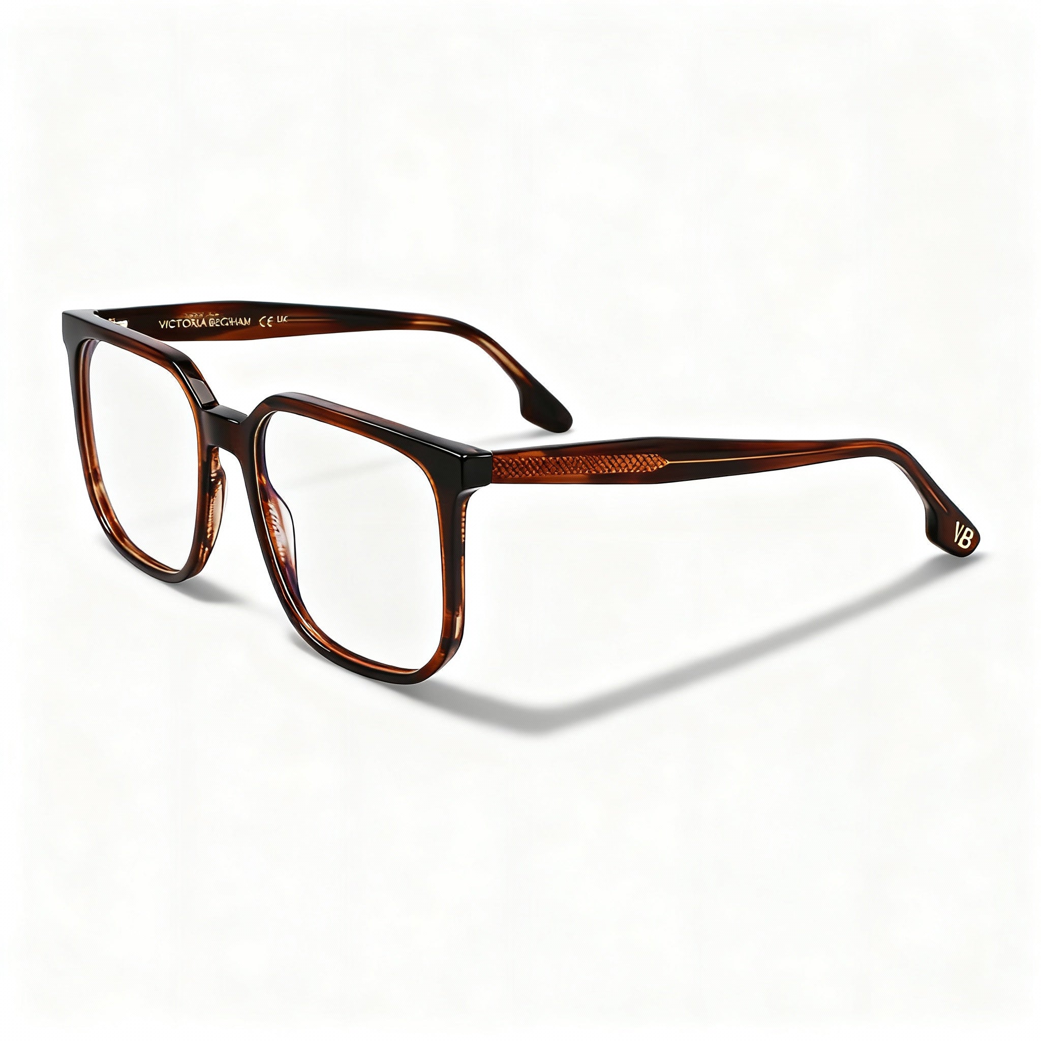 Victoria Beckham VB2673 Women's Rectangle Brown Horn Ophthalmic Eyeglasses Lens 54mm Bridge 17mm Temple 140mm