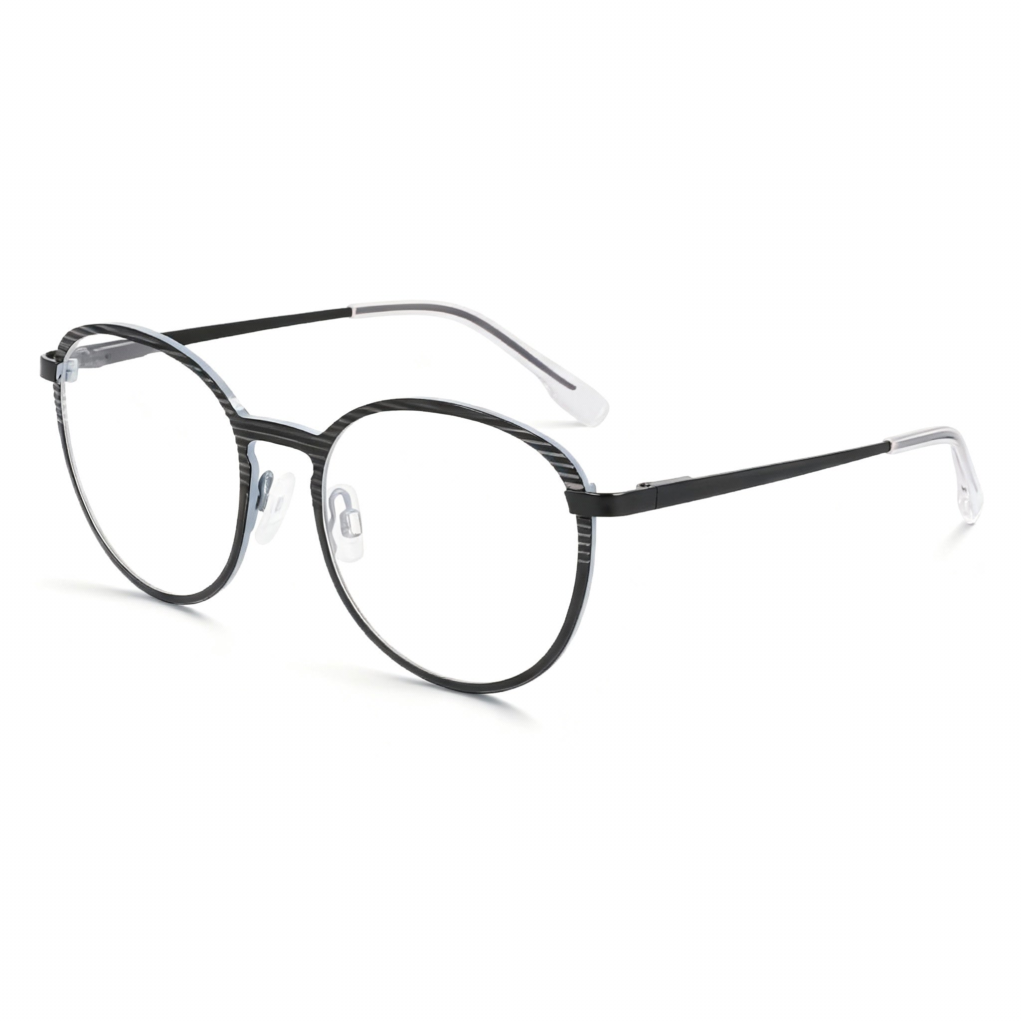 MCALLISTER Mc4532 Men's Black Metal Frame, Polarized Clear Polycarbonate Lenses 49-17-140