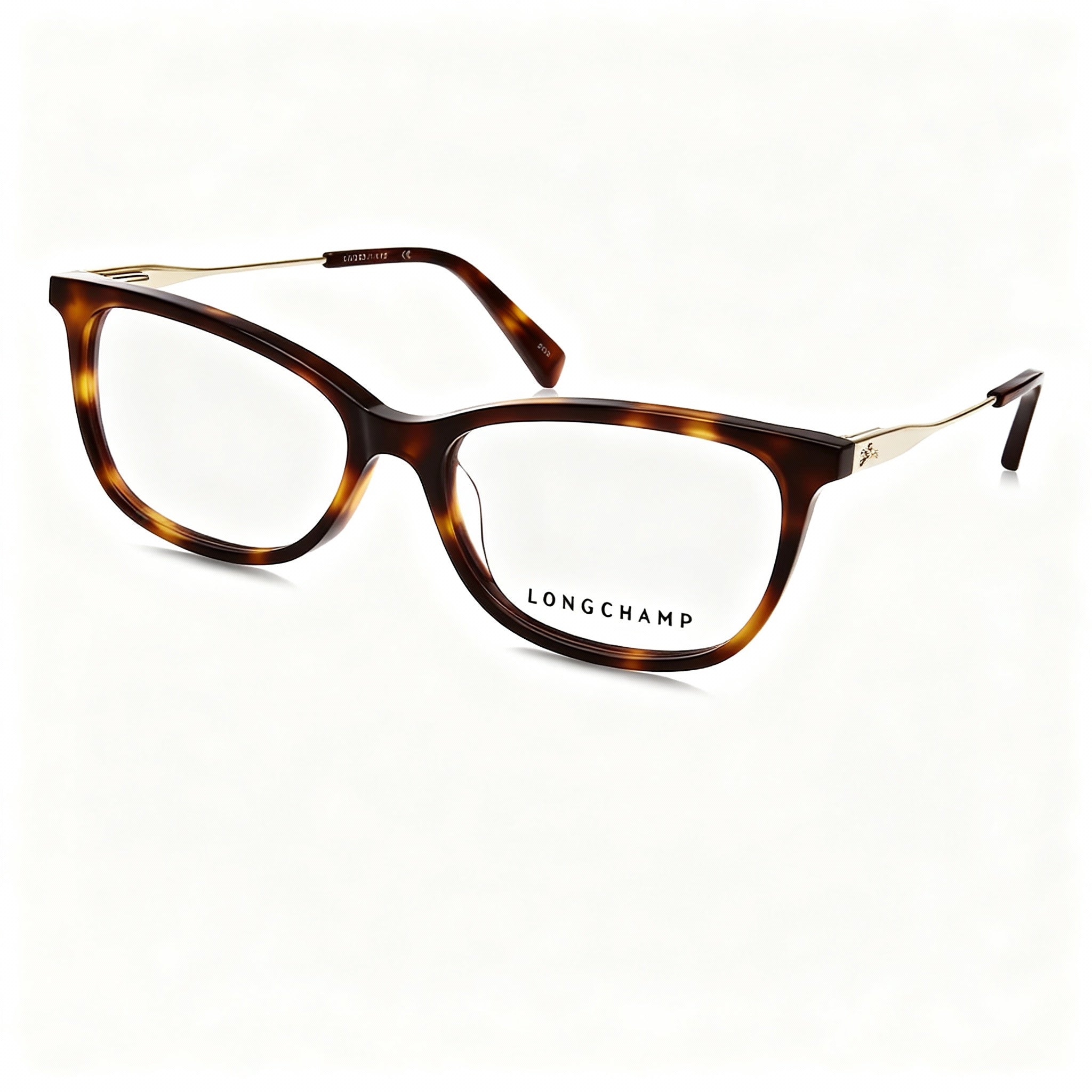 Longchamp LO2675 Women's Warm Havana Frame Acetate Rectangular Full Rim Eyeglasses 54mm