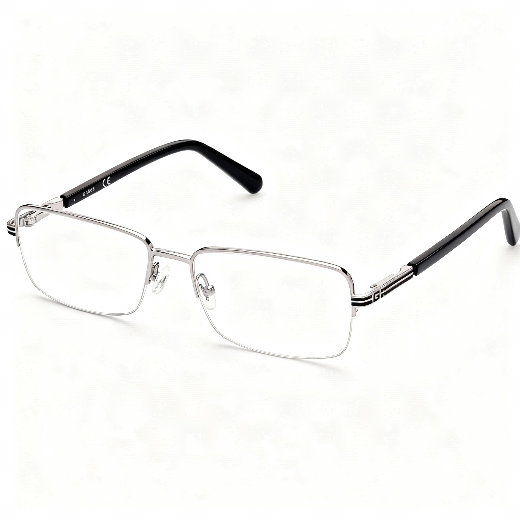 GUESS GU50044 Women's Nickel Tin Light Shiny Metal Eyeglasses 55-17-145
