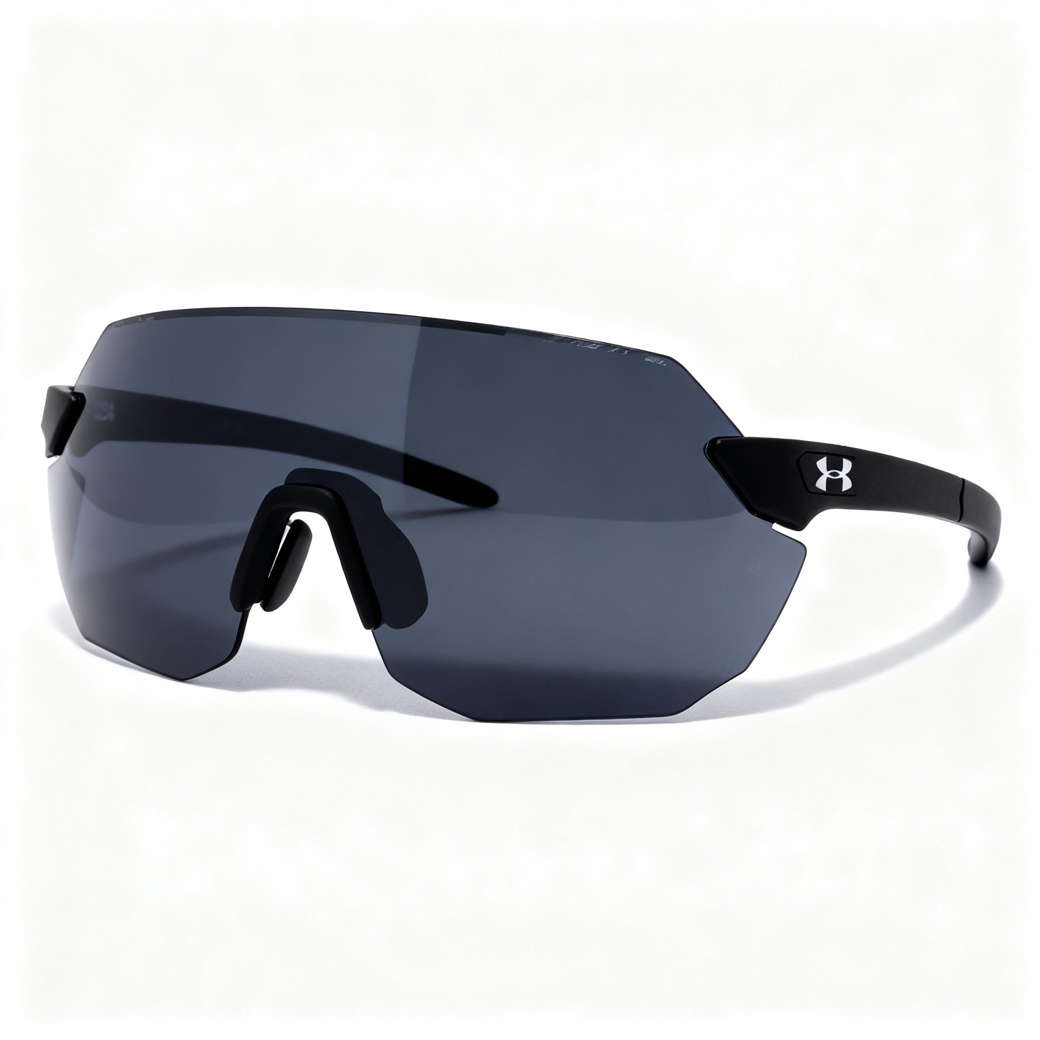 Under Armour HALFTIME/F Asian Fit Classic Unisex Sunglasses - Matte Black Polycarbonate Frame, Grey Lenses (99mm)