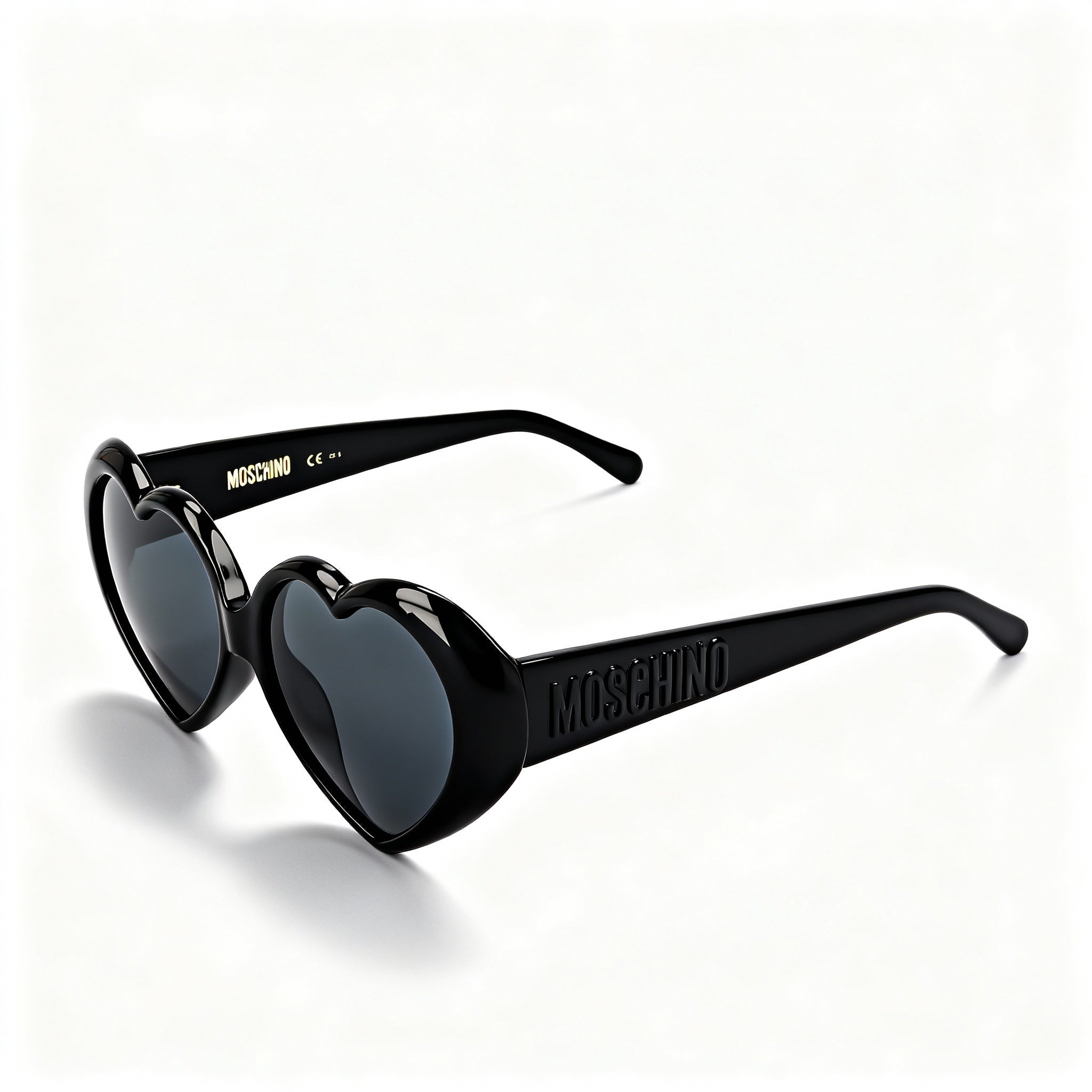 Moschino MOS128/S Women's Classic Black Dark Grey Plastic UV Protected Sunglasses with Grey Non-Polarized Lenses, 57mm