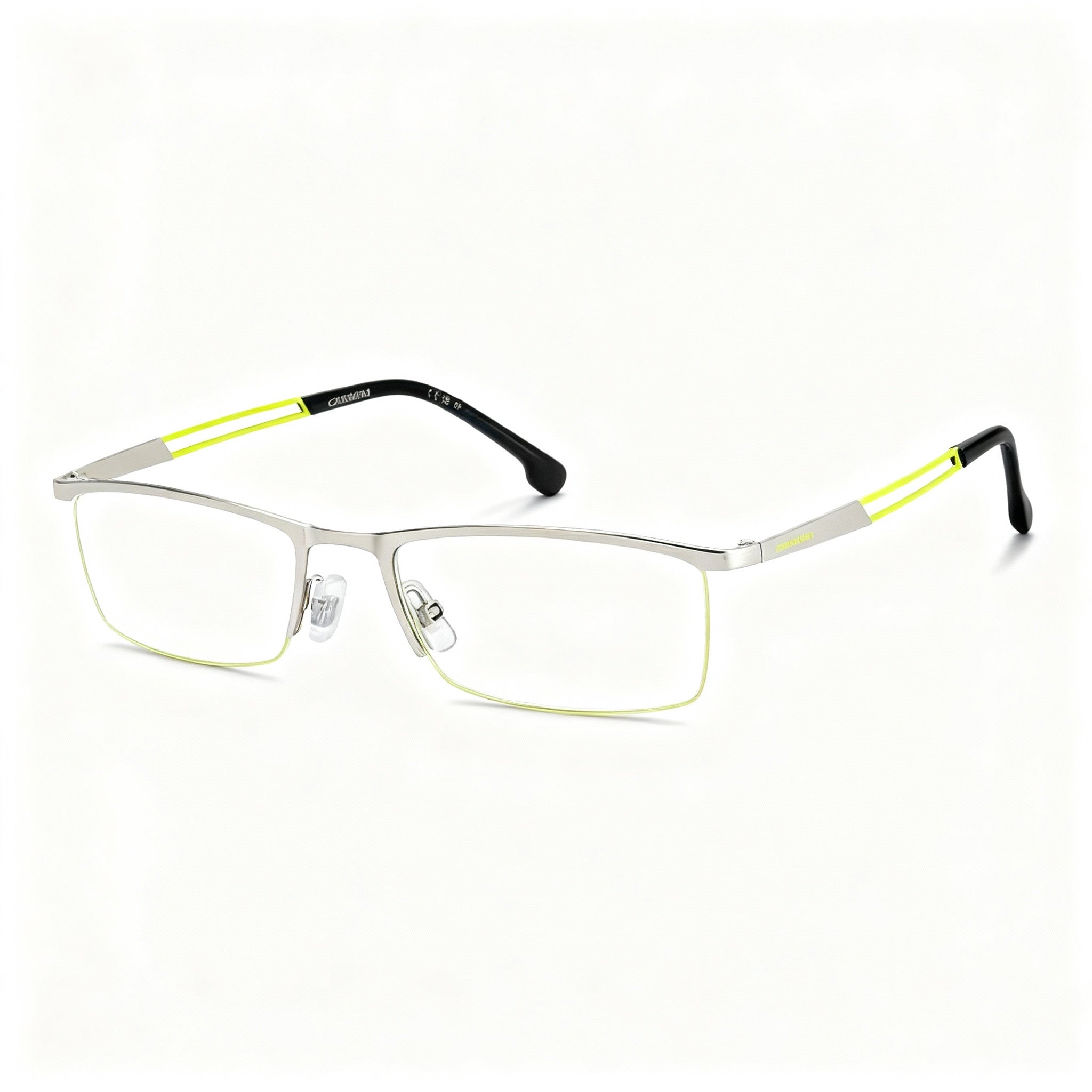 Carrera Modern Unisex Plastic Frame Eyeglasses with Polycarbonate Lenses, Matte Palladium Green, 54-19-140mm