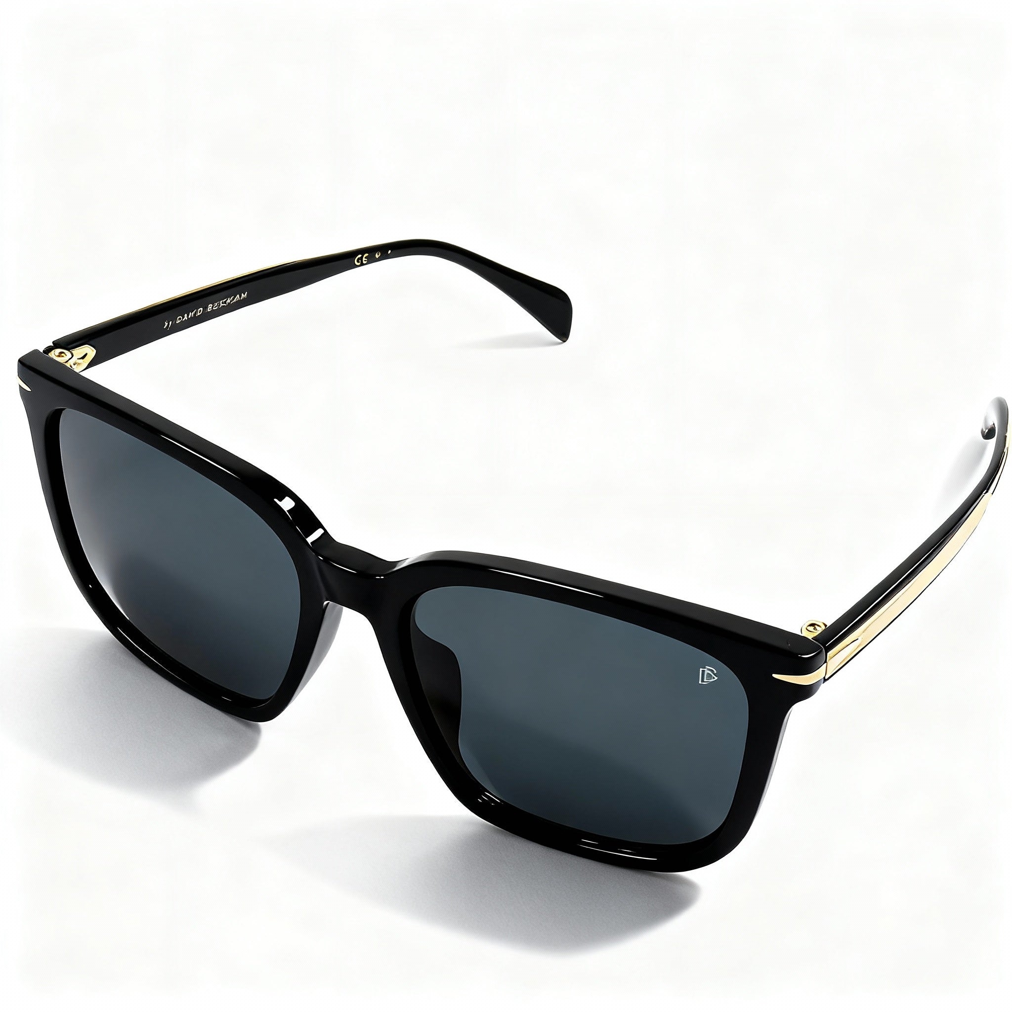 David Beckham Db 1071/f/s Men's Modern Acetate UV Protected Non-Polarized Sunglasses Black Gold 57mm