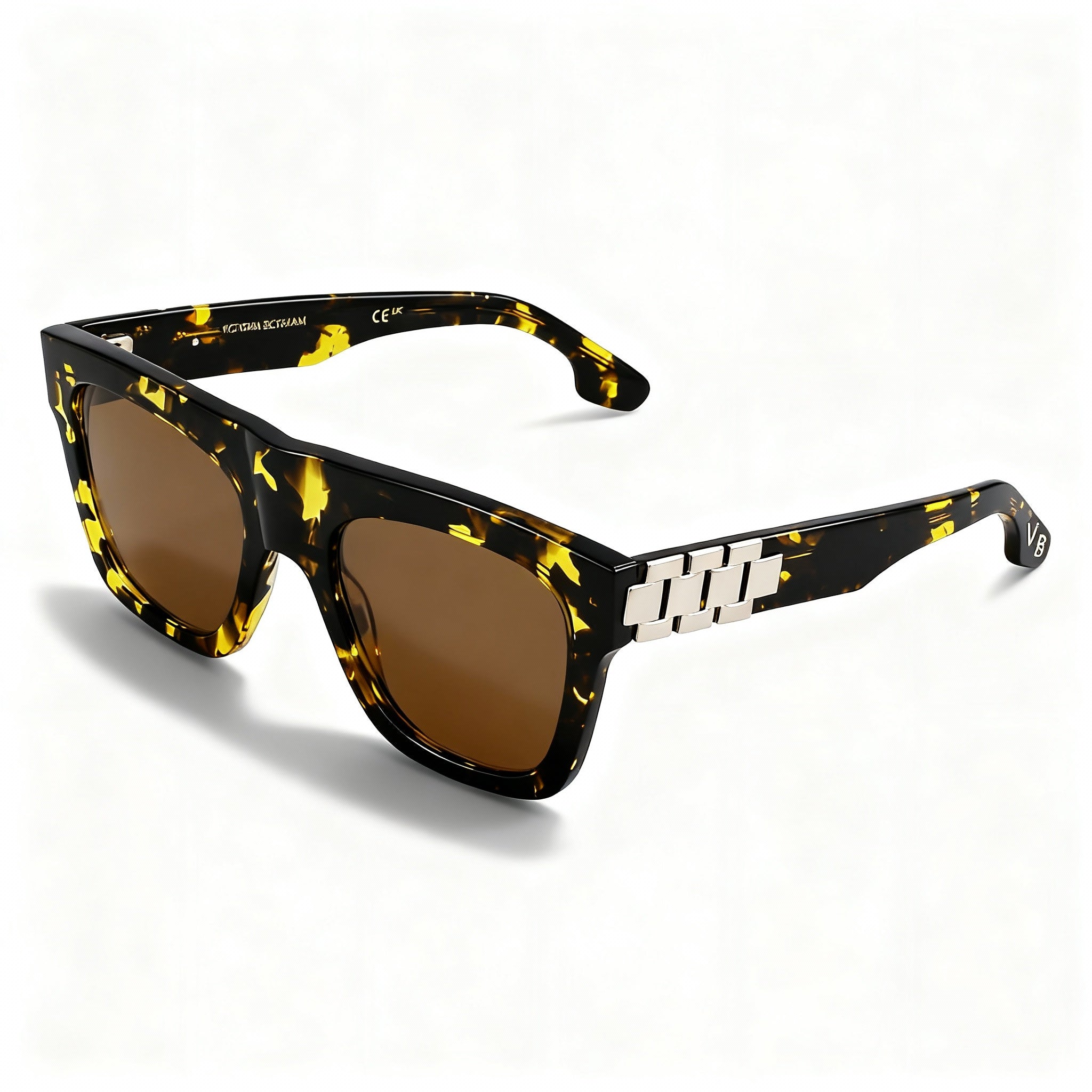 Victoria Beckham Vb675s Women's Black Yellow Havana Plastic Sunglasses, 52mm Lens, 20mm Bridge, 145mm Temple